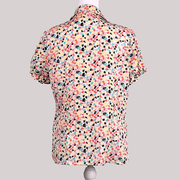 Multicolor Button Up Blouse - Picture 4 of 6